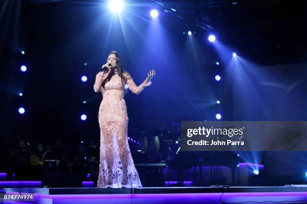 Rosalia performs onstage during the 2017 Person of the Year Gala honoring Alejandro Sanz at the Mandalay Bay Convention Center on November 15, 2017...