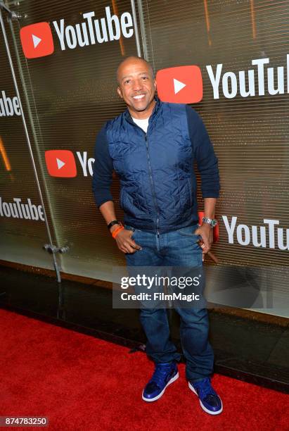 Kevin Liles at YouTube Musica sin fronteras A Celebration of Latin Music at Jewel Nightclub at the Aria Resort & Casino on November 15, 2017 in Las...