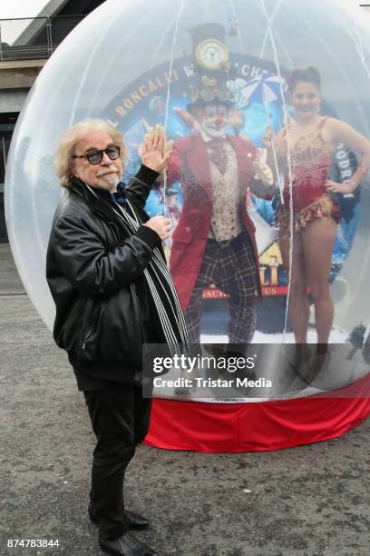 Bernhard Paul, his daughter Vivi Paul and Paolo Casanova aka Carillon the clown during the 14. Roncalli XMas Circus photo call on November 15, 2017...