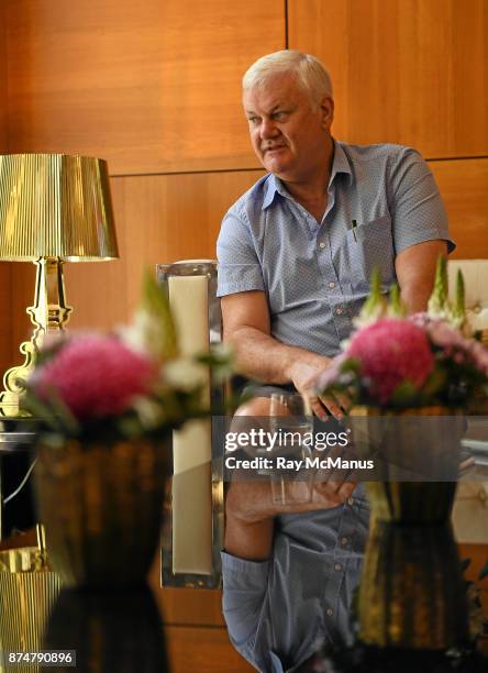 Perth , Australia - 16 November 2017; Uachtarán Chumann Lúthchleas Gael Aogán Ó Fearghail during an Ireland International Rules press conference at...