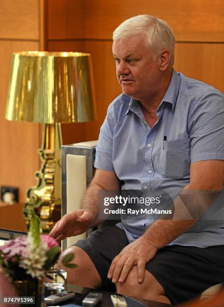 Perth , Australia - 16 November 2017; Uachtarán Chumann Lúthchleas Gael Aogán Ó Fearghail during an Ireland International Rules press conference at...