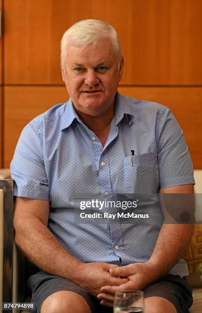 Perth , Australia - 16 November 2017; Uachtarán Chumann Lúthchleas Gael Aogán Ó Fearghail during an Ireland International Rules press conference at...