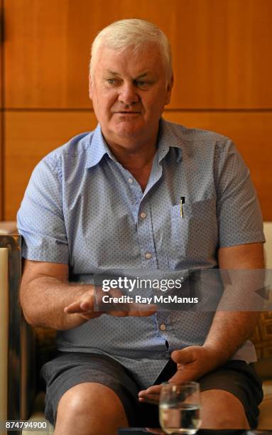 Perth , Australia - 16 November 2017; Uachtarán Chumann Lúthchleas Gael Aogán Ó Fearghail during an Ireland International Rules press conference at...