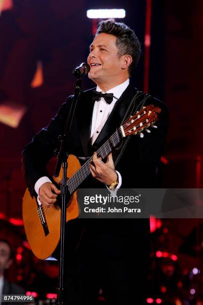 Honoree Alejandro Sanz performs onstage during the 2017 Person of the Year Gala honoring Alejandro Sanz at the Mandalay Bay Convention Center on...