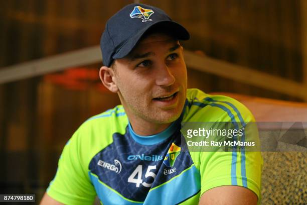 Perth , Australia - 16 November 2017; Ciaran Sheehan, who has joind the squad, during an Ireland International Rules press conference at the Duxton...