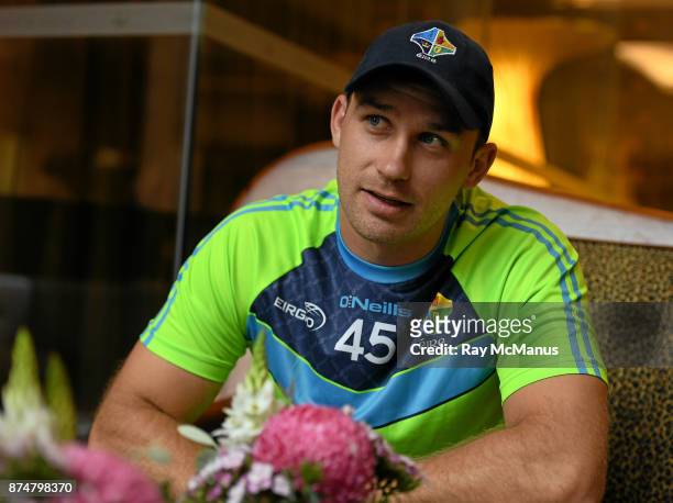 Perth , Australia - 16 November 2017; Ciaran Sheehan, who has joind the squad, during an Ireland International Rules press conference at the Duxton...
