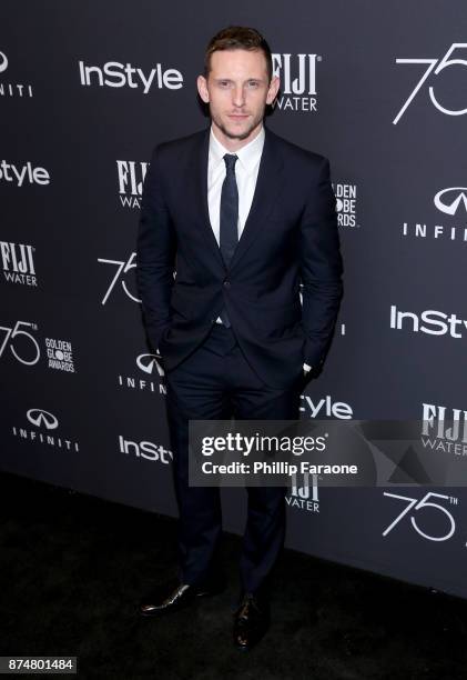 Jamie Bell attends the HFPAs and InStyle's Celebration of the 2018 Golden Globe Awards Season and the Unveiling of the Golden Globe Ambassador at...