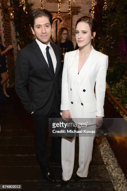 Michael Zegen and Rachel Brosnahan at Moet Celebrates The 75th Anniversary of The Golden Globes Award Season at Catch LA on November 15, 2017 in West...