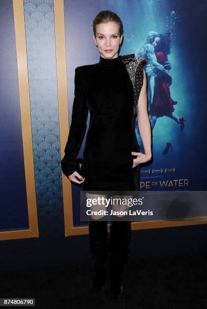 Actress Sylvia Hoeks attends the premiere of "The Shape of Water" at the Academy of Motion Picture Arts and Sciences on November 15, 2017 in Los...