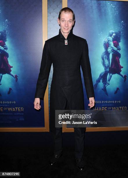 Actor Doug Jones attends the premiere of "The Shape of Water" at the Academy of Motion Picture Arts and Sciences on November 15, 2017 in Los Angeles,...