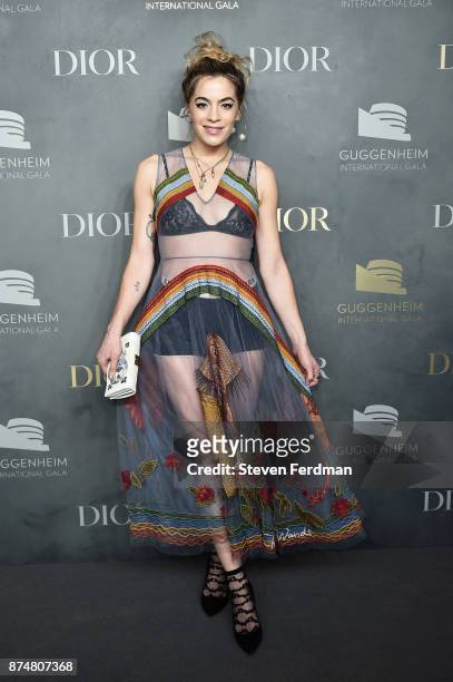 Chelsea Leyland attends the 2017 Guggenheim International Gala Pre-Party made possible by Dior on November 15, 2017 in New York City.