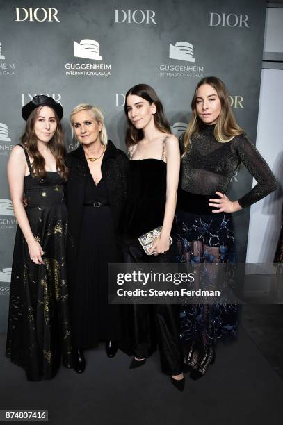 Alana Haim, Maria Grazia Chirui, Danielle Haim and Este Haim attend the 2017 Guggenheim International Gala Pre-Party made possible by Dior on...