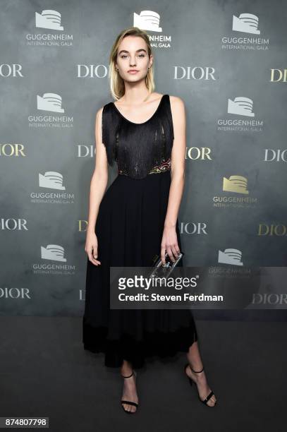 Maartje Verhoef attends the 2017 Guggenheim International Gala Pre-Party made possible by Dior on November 15, 2017 in New York City.