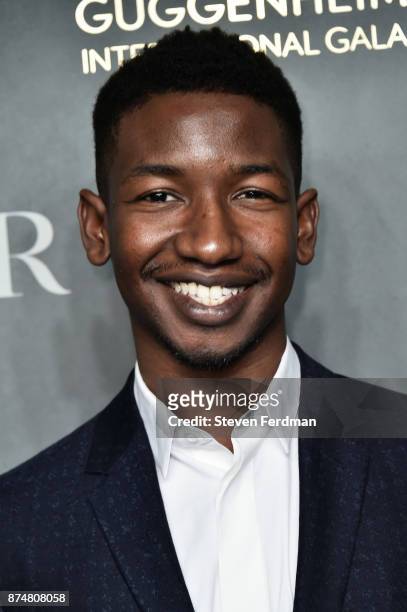Mamoudou Athie attends the 2017 Guggenheim International Gala Pre-Party made possible by Dior on November 15, 2017 in New York City.