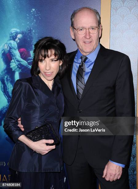 Actress Sally Hawkins and actor Richard Jenkins attend the premiere of "The Shape of Water" at the Academy of Motion Picture Arts and Sciences on...