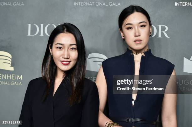 Guests attends the 2017 Guggenheim International Gala Pre-Party made possible by Dior on November 15, 2017 in New York City.