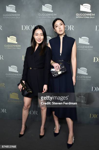 Guests attends the 2017 Guggenheim International Gala Pre-Party made possible by Dior on November 15, 2017 in New York City.