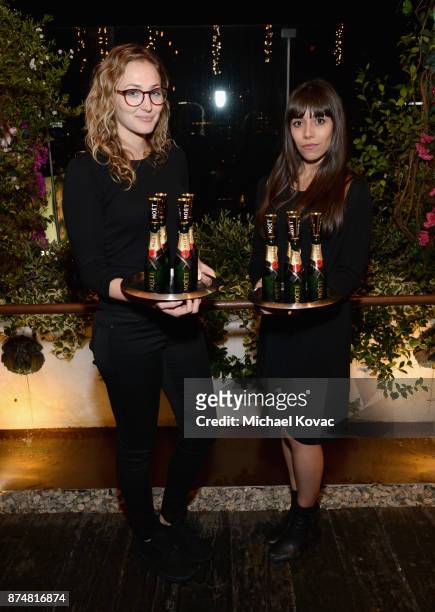 View of the atmosphere at Moet Celebrates The 75th Anniversary of The Golden Globes Award Season at Catch LA on November 15, 2017 in West Hollywood,...