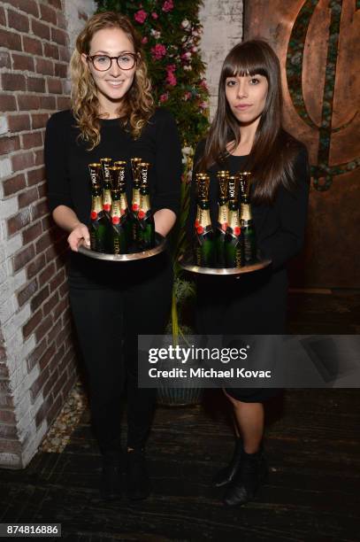 View of the atmosphere at Moet Celebrates The 75th Anniversary of The Golden Globes Award Season at Catch LA on November 15, 2017 in West Hollywood,...