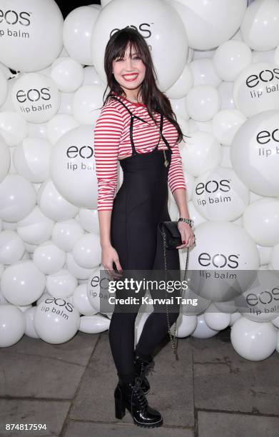 Daisy Lowe attends the 'EOS Lip Balm Winter Lips' party at Jimmy's Lodge Pop up on November 14, 2017 in London, England.