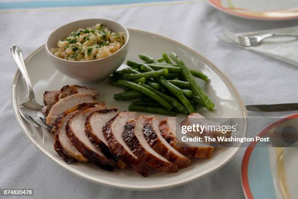 Brown Sugar Brined Turkey with Warm Apple and Vidalia Onion Jam shown on Tuesday, July 9, 2013 in Vienna, VA. Credit: Crate and Barrel