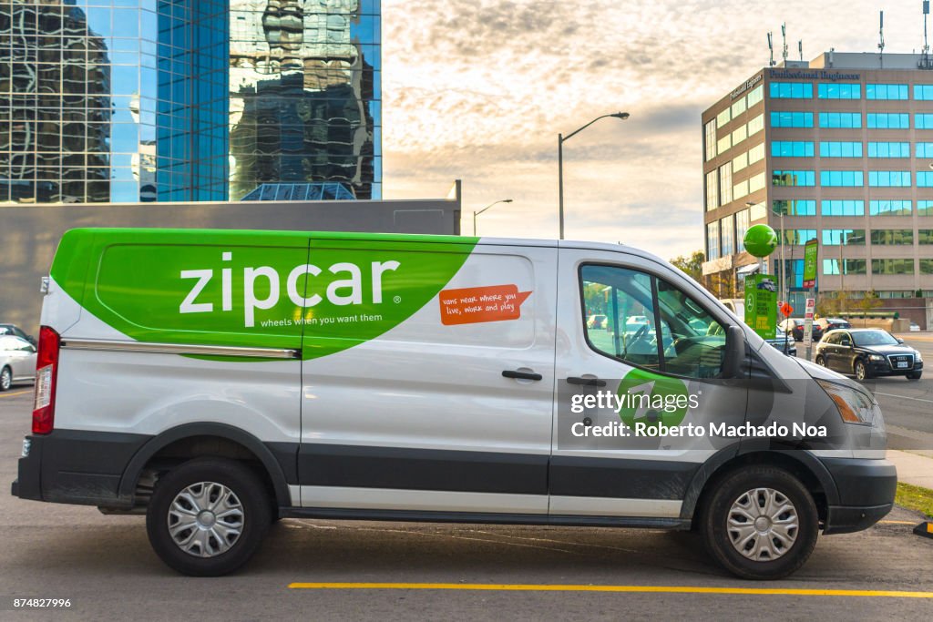 Zipcar van in a Yonge Street parking lot. is an American... News Photo - Getty Images