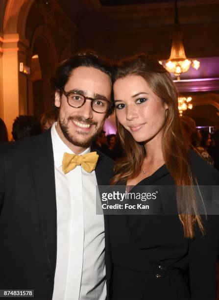 Thomas Hollande and TV presenter Emilie Broussouloux attend the Les GQ Men Of The Year Awards 2017: Photocall at Trianon on November 15, 2017 in...