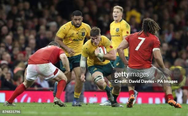 Australia's Sean McMahon during the Autumn International at the Principality Stadium, Cardiff. PRESS ASSOCIATION Photo. Picture date: Saturday...