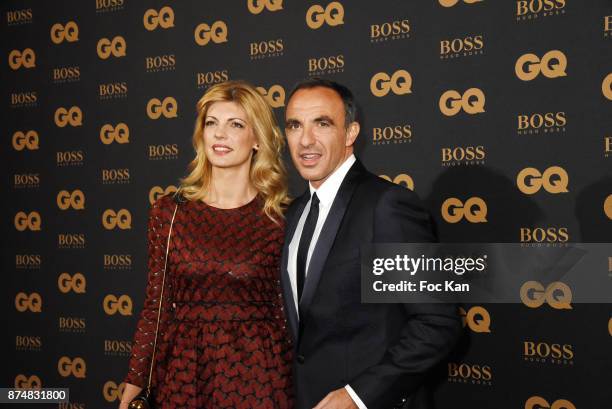 Awarder presenter Nikos Aliagas and Tina Grigoriou attend the Les GQ Men Of The Year Awards 2017: Photocall at Trianon on November 15, 2017 in Paris,...