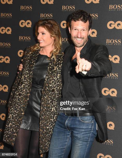 Presenter Caroline Ithurbide and her husband Boris Ehrgott attend the Les GQ Men Of The Year Awards 2017: Photocall at Trianon on November 15, 2017...