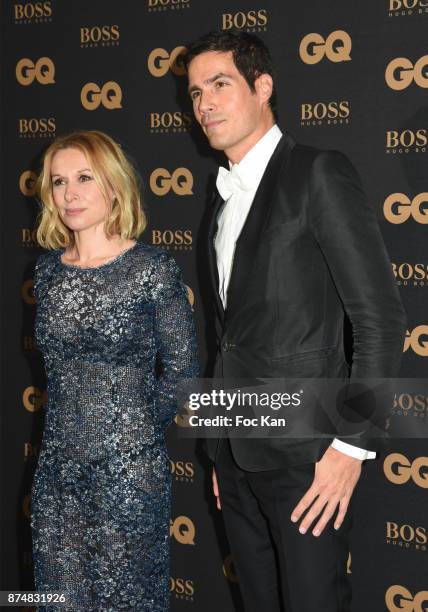 Beline Dolat and Mathieu Gallet attend the Les GQ Men Of The Year Awards 2017: Photocall at Trianon on November 15, 2017 in Paris, France.