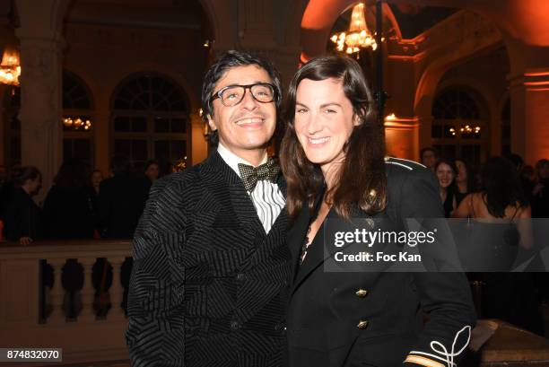 Ariel Wizman and Osnath Assayag Wizman attend the Les GQ Men Of The Year Awards 2017: Photocall at Trianon on November 15, 2017 in Paris, France.