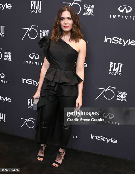 Mandy Moore arrives at the Hollywood Foreign Press Association And InStyle Celebrate The 75th Anniversary Of The Golden Globe Awards at Catch LA on...