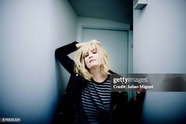 Comedian Emmanuelle Seigner is photographed for Eurostar Magazine on February, 2014 in Paris, France.
