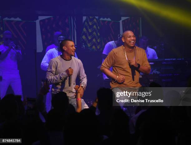 Gente De Zona performs at Pandora Noche de Musica at Hakkasan Nightclub at MGM Grande Hotel and Casino on November 15, 2017 in Las Vegas, Nevada.