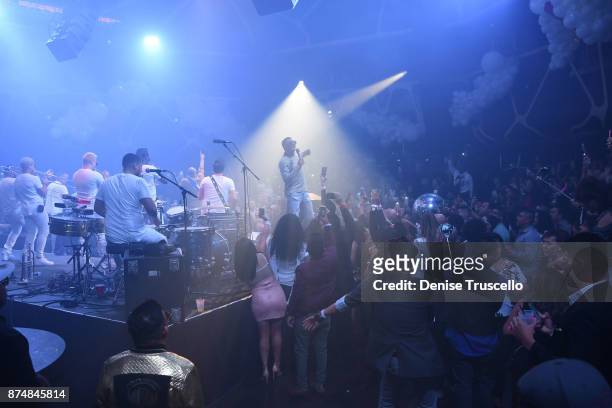 Gente De Zona performs at Pandora Noche de Musica at Hakkasan Nightclub at MGM Grande Hotel and Casino on November 15, 2017 in Las Vegas, Nevada.