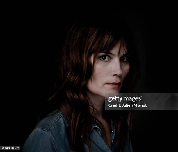 Actress Marina Hands is photographed for Metropolitan on April, 2014 in Paris, France.