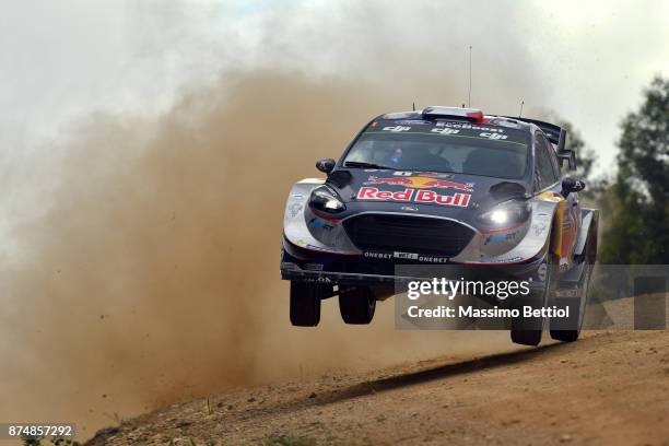 Sebastien Ogier of France and Julien Ingrassia of France compete in their M-Sport WRT Ford Fiesta WRC during the Shakedown of the WRC Australia on...