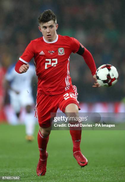 Wales Ben Woodburn during the International Friendly match at the Cardiff City Stadium. PRESS ASSOCIATION Photo. Picture date: Tuesday November 14,...