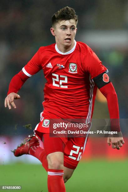 Wales Ben Woodburn during the International Friendly match at the Cardiff City Stadium. PRESS ASSOCIATION Photo. Picture date: Tuesday November 14,...