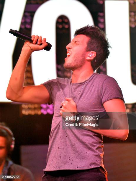 Sebastian Yatra performs onstage at YouTube Musica sin fronteras A Celebration of Latin Music at Jewel Nightclub at the Aria Resort & Casino on...