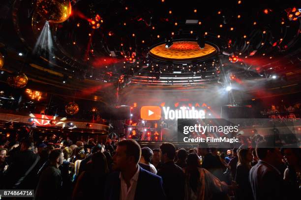 General view of atmosphere at YouTube Musica sin fronteras A Celebration of Latin Music at Jewel Nightclub at the Aria Resort & Casino on November...