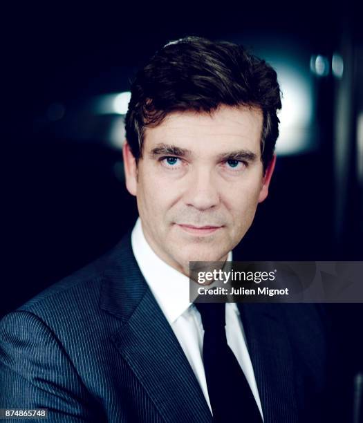 Politician Arnaud Montebourg is photographed for Le Monde on September, 2013 in Paris, France.