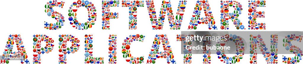 Creative Software Flags Software Applications World Flags Vector Buttons High-Res Vector ...