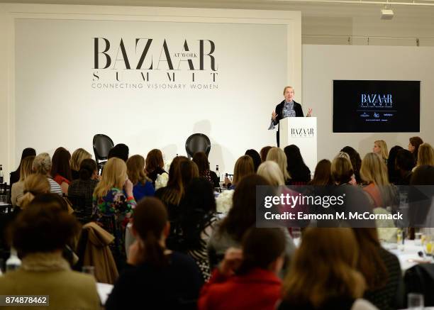 Justine Picardie during the Bazaar At Work Summit at Sotheby's on November 16, 2017 in London, England.