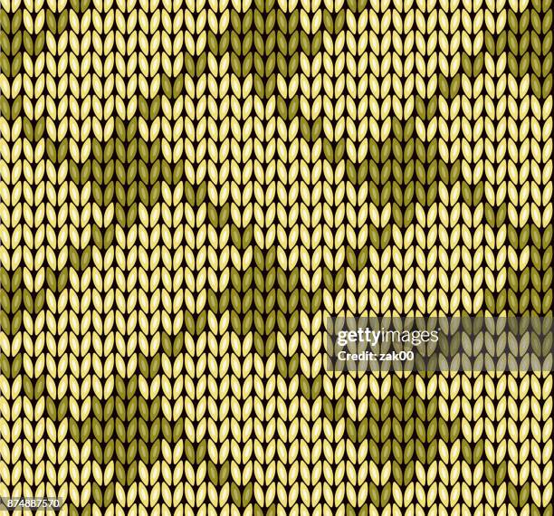knit design. seamless pattern. vector knitting texture - jersey material stock illustrations