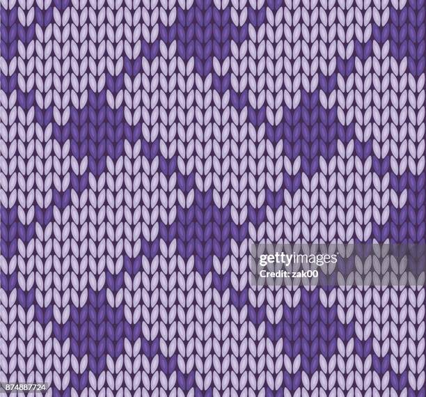 knit design. seamless pattern. vector knitting texture - jersey material stock illustrations