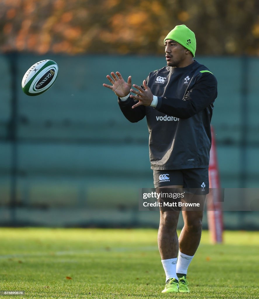 Ireland Rugby Squad Training and Press Conference