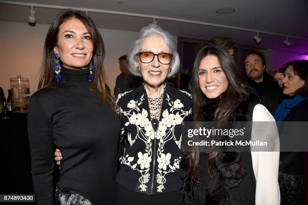 Nazee Moinian, Barbara Tober and Jessica Zamir attend Barbara Tober hosts a party for "AVEDON: Something Personal" at Museum of Art and Design on...