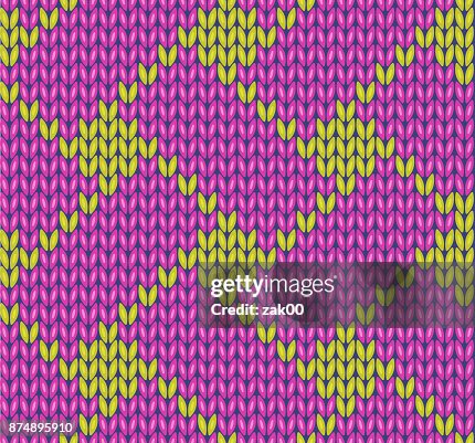 Knit Design Seamless Pattern Vector Knitting Texture High-Res Vector ...